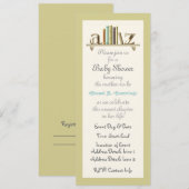  A-Z Baby Book Shower Uitnodigen Kaart (Voorkant / Achterkant)