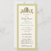  A-Z Baby Book Shower Uitnodigen Kaart (Voorkant)