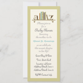  A-Z Baby Book Shower Uitnodigen Kaart