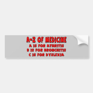 A-Z dyslexie Bumpersticker
