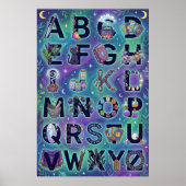 A-Z Hekserige Alfabet Poster (Voorkant)