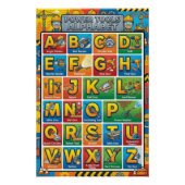 A-Z Power Tools Alphabet Perfect Poster (Voorkant)
