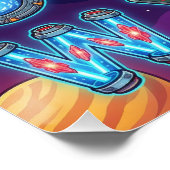 A-Z Retro Scifi Alfabet Perfect Poster (Hoek)