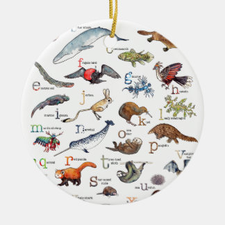 A-Z van verbluffende dieren Keramisch Ornament