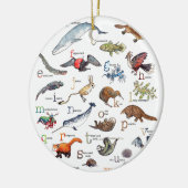 A-Z van verbluffende dieren Keramisch Ornament (Links)