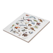 A-Z van verbluffende dieren Tegeltje (Zijkant)