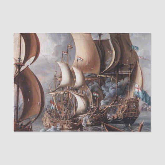 "A Zee Fight" van Lorenzo a Castro Tissuepapier (Voorkant)