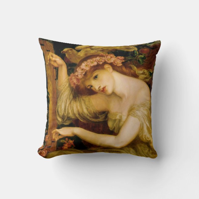 A Zee Spell (door Dante Gabriel Rossetti) Kussen (Voorkant)