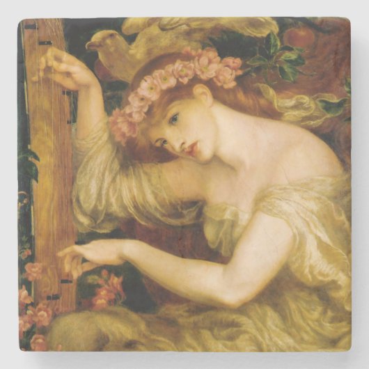 A Zee Spell (door Dante Gabriel Rossetti) Stenen Onderzetter (Voorkant)
