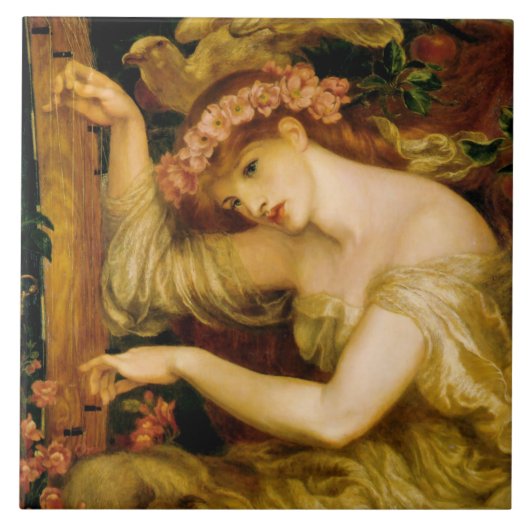 A Zee Spell (door Dante Gabriel Rossetti) Tegeltje (Voorkant)