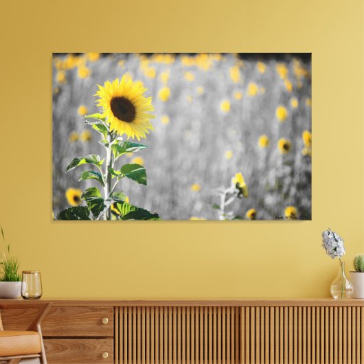 A Zonnebloemen Canvas Afdruk (Insitu (Woonkamer))