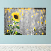 A Zonnebloemen Canvas Afdruk (Insitu (Houten vloer))