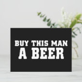 aa31 koop bier voor deze man vrijgezellenfeest gra kaart (Staand voorkant)