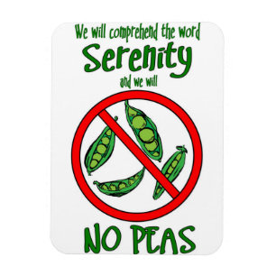 AA 12 Stappen "No Peas" Magnet Magneet
