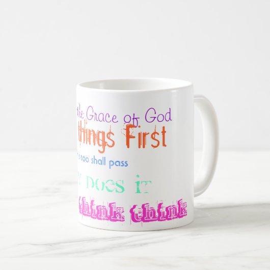 AA Alcoholica Anonymous Slogan Mok (Voorkant rechts)