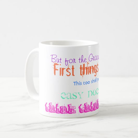 AA Alcoholica Anonymous Slogan Mok (Voorkant links)