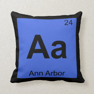 Aa - Ann Arbor Michigan Chemistry Periodic Table Kussen