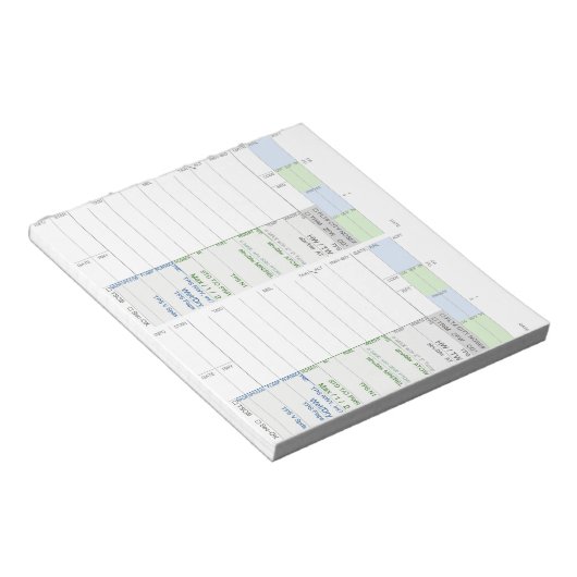 AA B787 Notes Kaart Pad Notitieblok (Schuin)