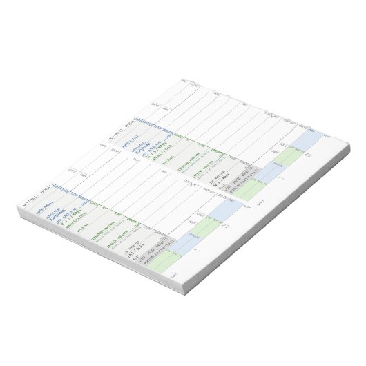 AA B787 Notes Kaart Pad Notitieblok (Linkerzijde)