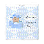 AA Baby shower Snoep Bar Wrapper Party Favor Notitieblok (Voorkant)