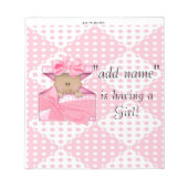 AA Baby shower Snoep Bar Wrapper Party Favor Notitieblok (Voorkant)