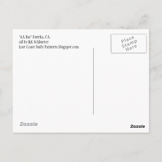 'Aa Bar Briefkaart (Achterkant)