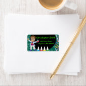 AA Boy Mad Scientist Party Adresetiketten Etiket (Insitu)