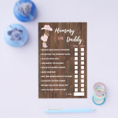AA Cowgirl mama of papa zei Baby shower spel Kaart (Enkel)