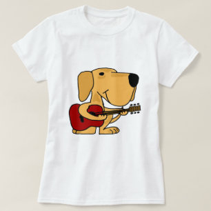 AA- Cute Yellow Labrador Retriever die gitaar spee T-shirt
