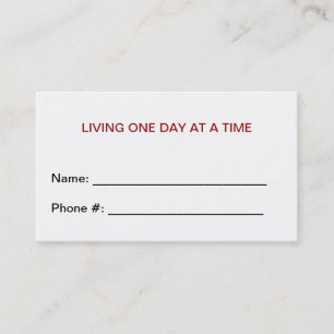 AA Fellowship Cards Visitekaartje