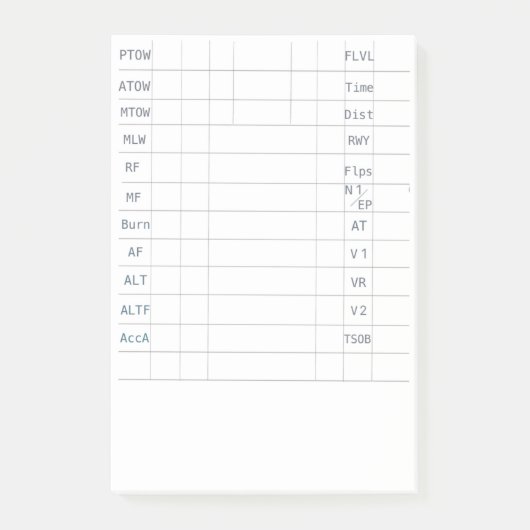 AA Flight Deck Sticky Pad 1 Post-it® Notes (Voorkant)
