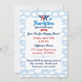 AA Fun Wives Invitation evite clouds Kaart