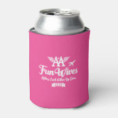 AA Fun Wives White Logo Hot Pink Blikjeskoeler (Blikje Voorkant)
