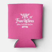 AA Fun Wives White Logo Hot Pink Blikjeskoeler (Voorkant)