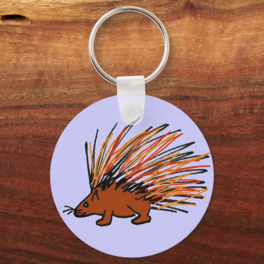 AA- Funky Porcupine Sleutelhanger (Voorkant)