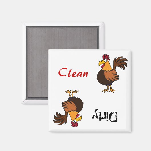 AA- Funky Rooster Vaatwasser Magneet (Voorkant / Achterkant)