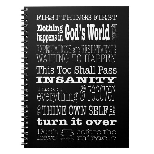 AA Gezegden en slogans 1 Notitieboek (Voorkant)