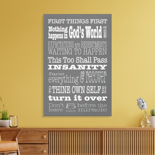 AA Gezegden & Slogans 1 Canvas (Insitu (Woonkamer))