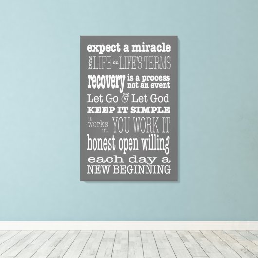 AA Gezegden & Slogans 2 Canvas (Insitu (Houten vloer))