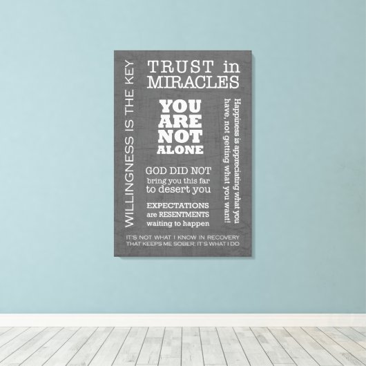 AA Gezegden & Slogans 3 Canvas (Insitu (Houten vloer))