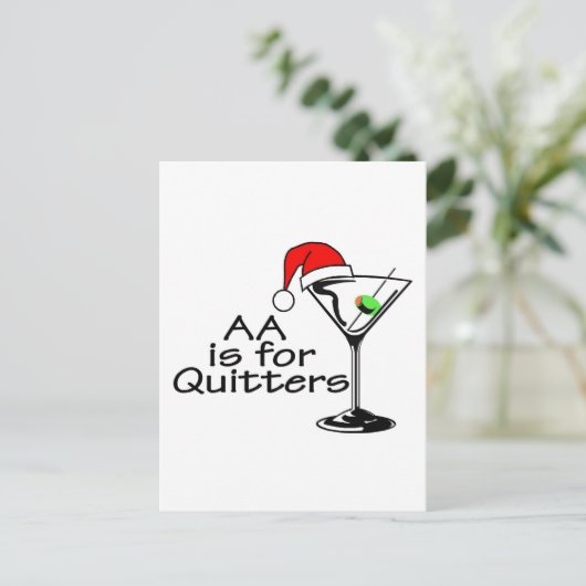 Aa is voor Kerstmis Martini van Slappelingen Feestdagenkaart (Staand voorkant)