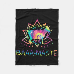 Aa Maste Tie-Dye Geit Yoga Lotus Mandala Humor Fleece Deken