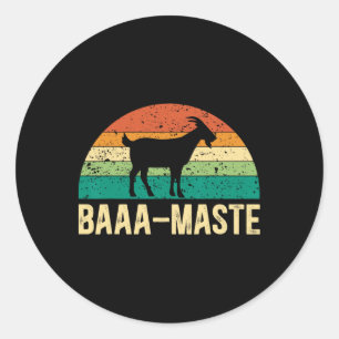 Aa-maste Yoga Liefhebber Spirituele Meditatie Geit Ronde Sticker