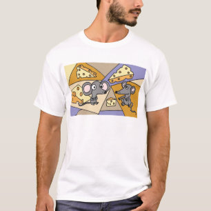 AA- Mice- en Kaas-kunst T-shirt