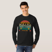 AA NA Celebrate Sobriety Since January 2013 Sober  T-shirt (Voorkant volledig)