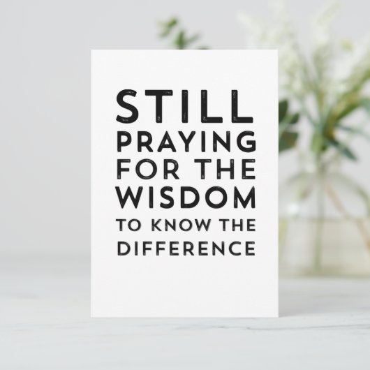 AA NA Hilarious Service Prayer Message Kaart (Staand voorkant)