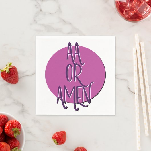 AA Of Amen | 12 Stappen Herstel Slogan Servet (Insitu)