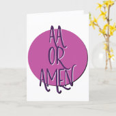 AA Of Amen Hersteldag Slogan Jubileum Kaart (Gele Bloem)