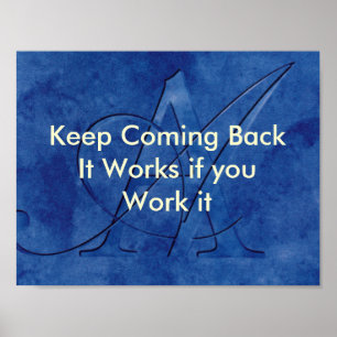 AA Slogan blijft terugkomen Poster
