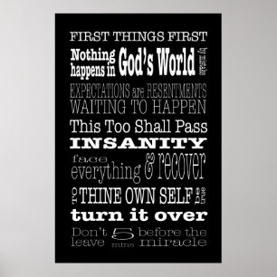 AA Slogans & Gezegden 1 Poster